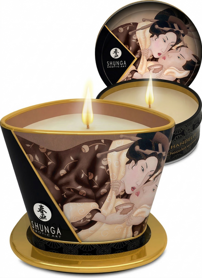 Shunga Erotic Art Candela da Massaggio Excitation - Cioccolato - 30ml o 170ml