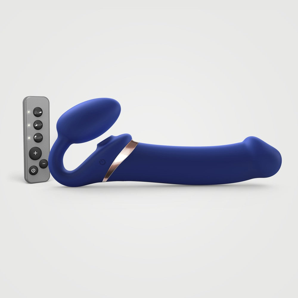 Multi Orgasm Bendable Strap-On Blu