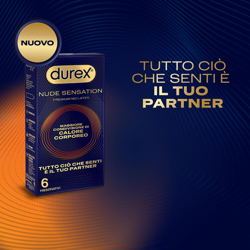 Nude Sensation - 6 Pezzi - profilattici anallergici premium per una sensazione di pelle su pelle