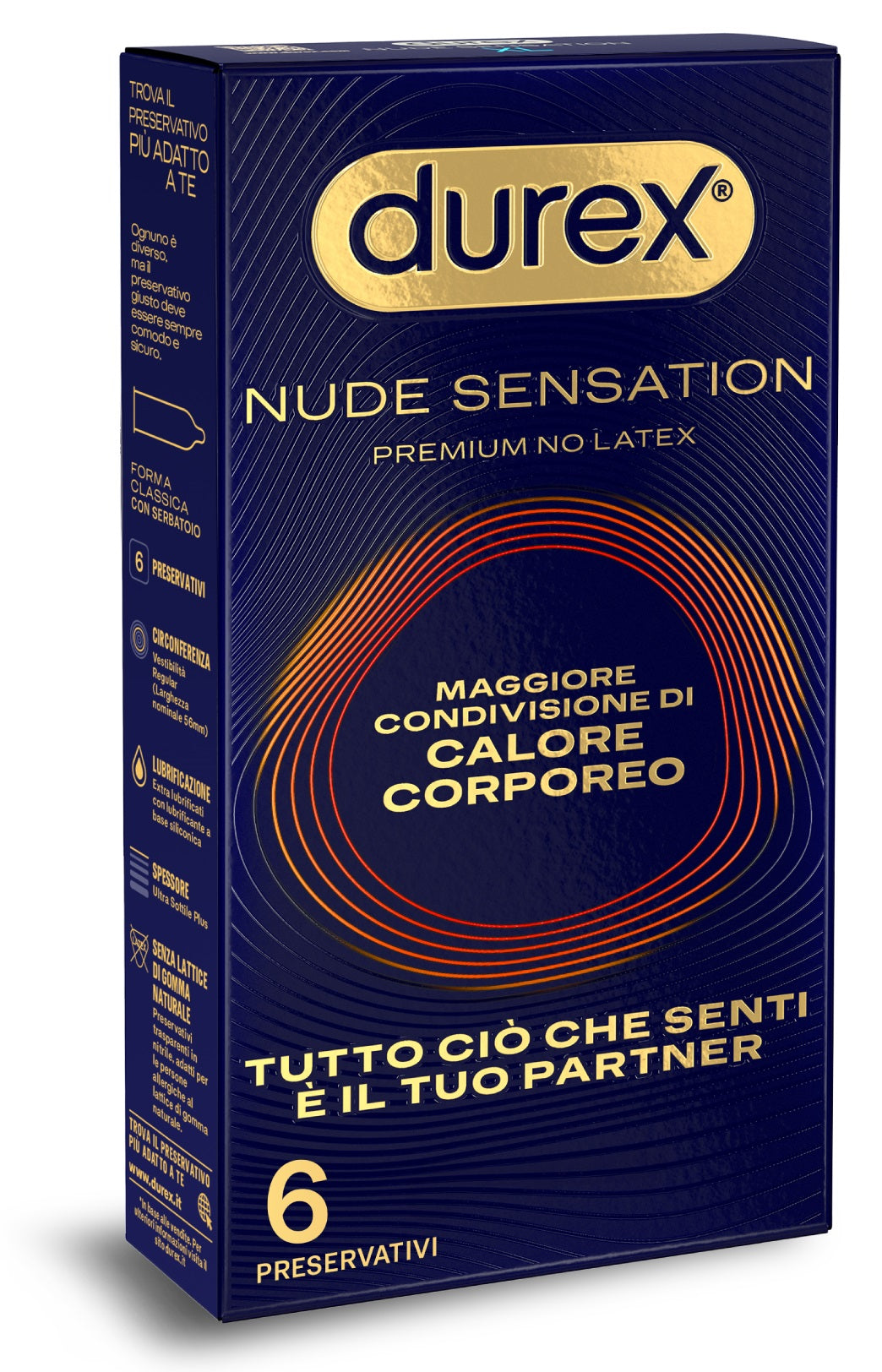 Nude Sensation Extra Lube - 6 Pezzi