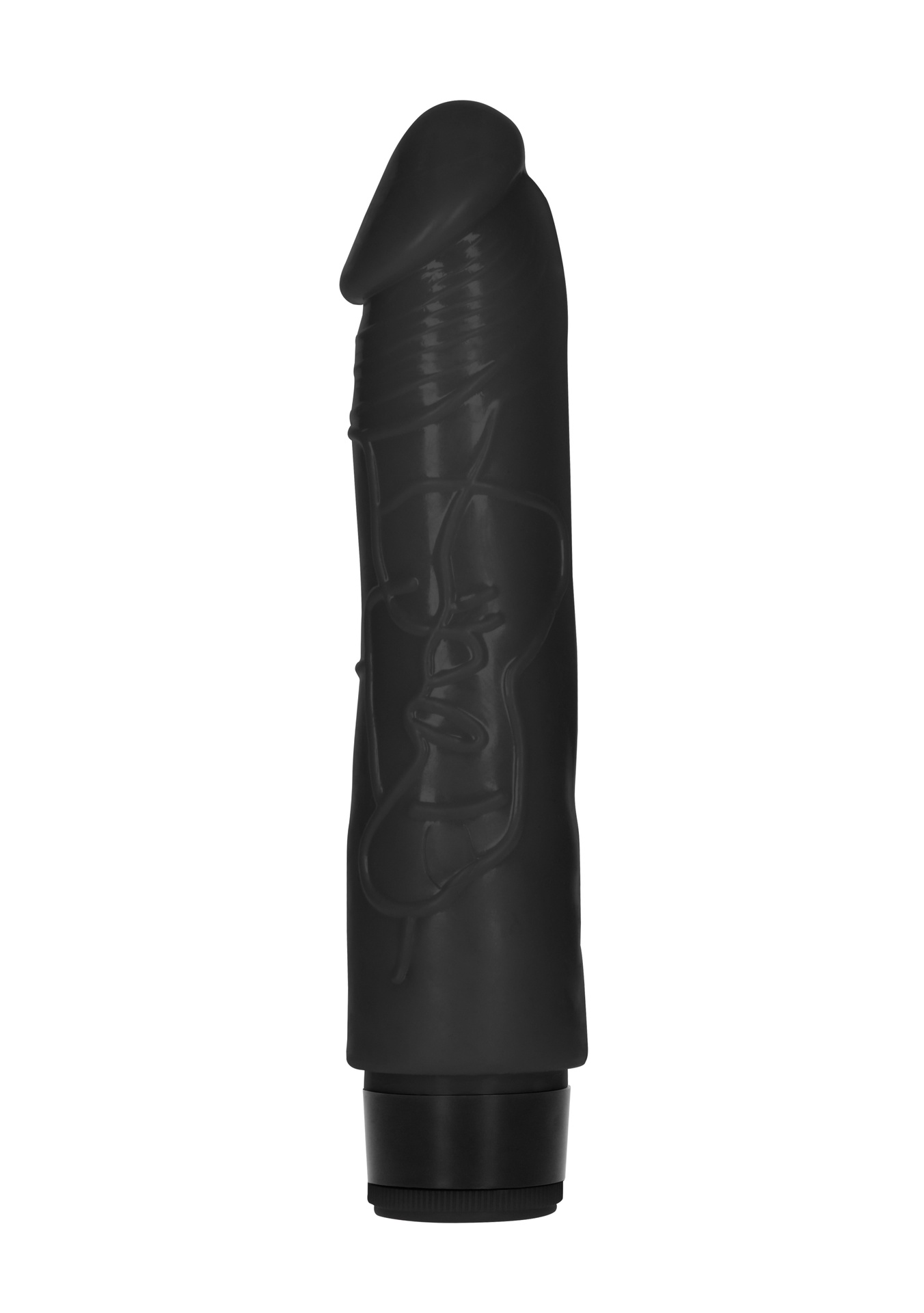 8" Thick Realistic Dildo Vibe - nero