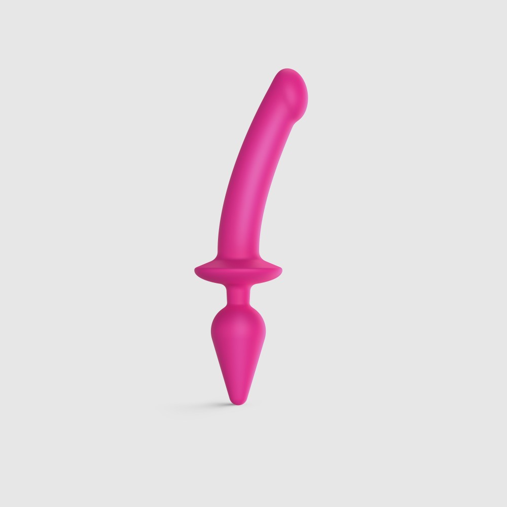 Switch Plug-in Semi-Realistic Dildo Fucsia