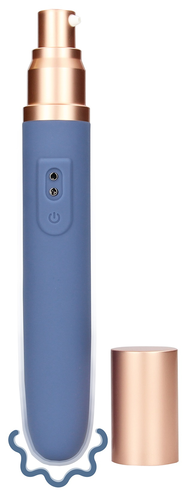 Travel Vibrator with Lube Compartment and Pump