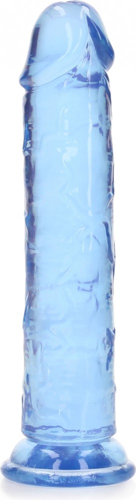 Straight Realistic Dildo Suction Cup 7'' - Blu